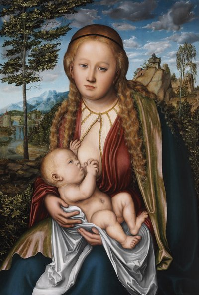 The Virgin Nursing the Infant Jesus by Lucas Cranach the Elder