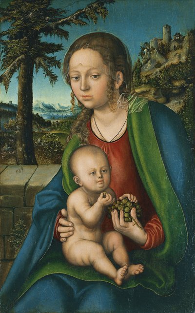 The Virgin with Child with a Bunch of Grapes by Lucas Cranach the Elder
