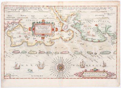 East Friesland 1584 Map by Lucas Janszoon Waghenaer