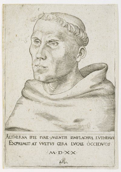 Martin Luther, Bust in Three-Quarter View by Lucas the Elder Cranach