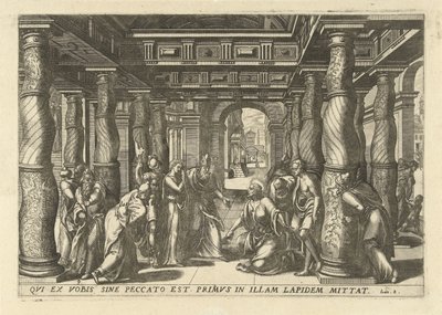 Christ and the Adulterous Woman (Memorabilia of the New Testament series) by Lucas van Doetechum
