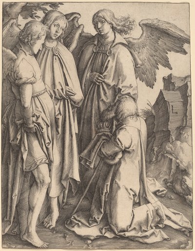 Abraham and the Three Angels by Lucas van Leyden