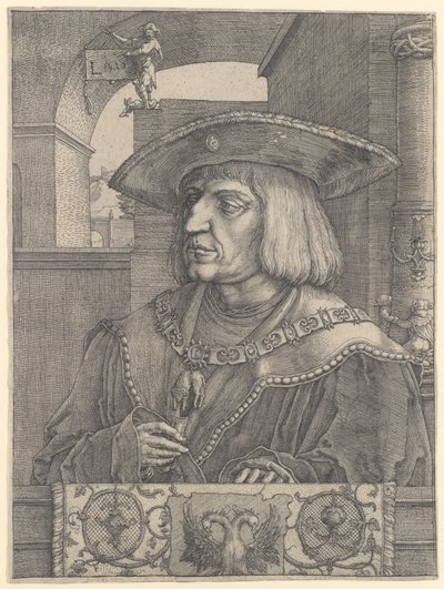 Maximilian I by Lucas van Leyden