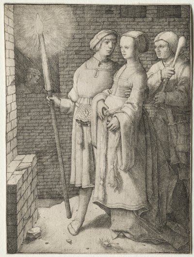 The Man with the Torch and a Woman Followed by a Fool by Lucas van Leyden