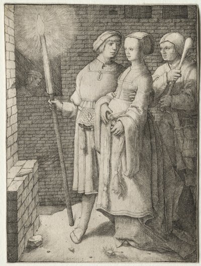 The Man with the Torch and a Woman Followed by a Fool by Lucas van Leyden