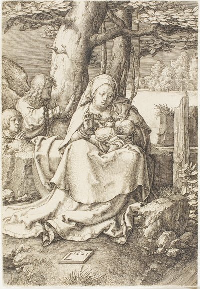 The Virgin and Child with Two Angels by Lucas van Leyden