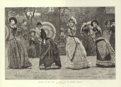 Amazons of the Bow: A Sketch at an Archery Meeting by Lucien Davis