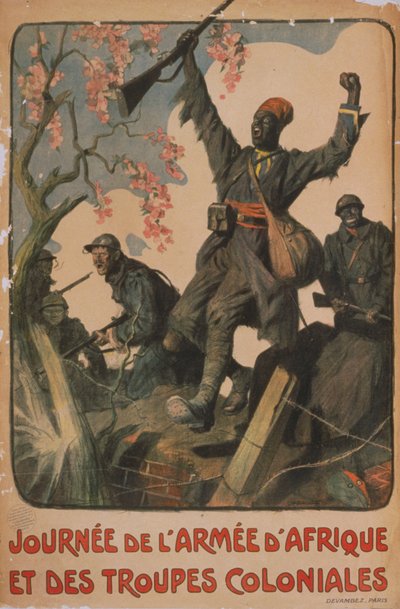 Poster Celebrating the Unity of French and Colonial Forces by Lucien Hector Jonas