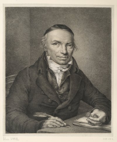 Johann Joachim Bellermann, Bust at the Table, Holding a Signet Ring by Ludwig Buchhorn
