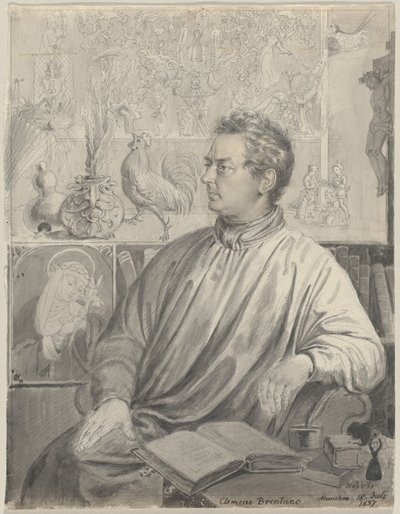 Clemens Brentano by Ludwig Emil Grimm