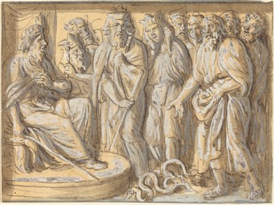 Moses and Aaron before Pharaoh, with the Rods Turned into Serpents by Luigi Ademollo