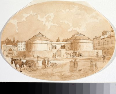 View of Porta al Prato Square in Florence by Luigi Garibbo