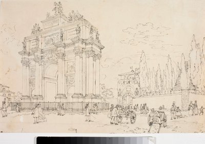 View of the Triumphal Arch in Porta San Gallo, Florence by Luigi Garibbo