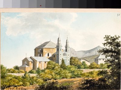 View over the church of SS Nazarius and Celsus in Arenzano, Genoa by Luigi Garibbo