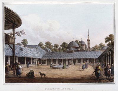 Campement a Borgas. in “Views in the Ottoman Dominions, in Europe, in Asia, and some of the Mediterranean islands” from the original drawings taken by Luigi Mayer, London by Luigi Mayer
