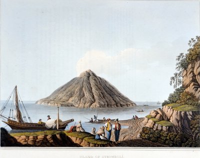 Island of Stromboli - in “Views in the Ottoman Dominions, in Europe, in Asia, and some of the Mediterranean islands”, by Luigi Mayer, London by Luigi Mayer