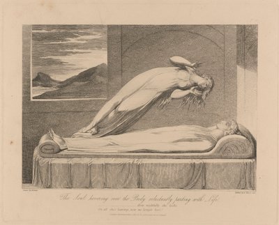 The Soul Hovering over the Body Reluctantly Parting with Life by Luigi Schiavonetti