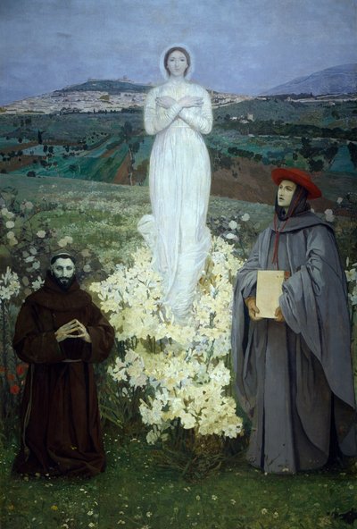 The Apparition of the Virgin to St Francis of Assisi and Bonaventure by Luigi Serra