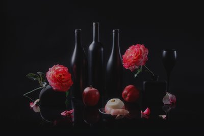 Elegant Dark Still Life by Lydia Jacobs