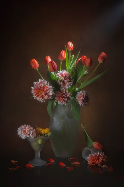Elegant Floral Still Life by Lydia Jacobs