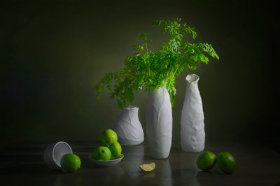 Modern Lime Still Life by Lydia Jacobs