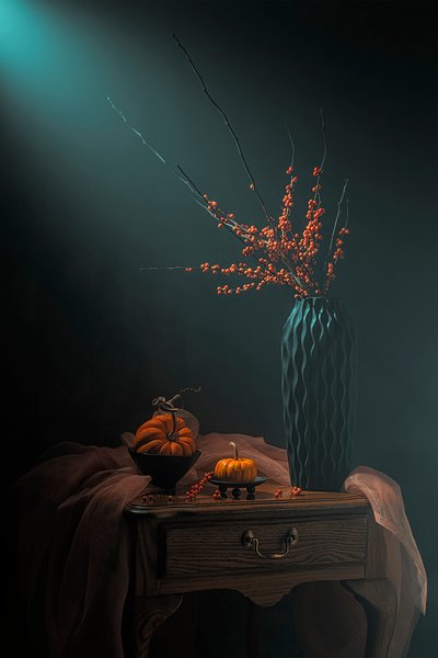 Moody Autumn Still Life by Lydia Jacobs