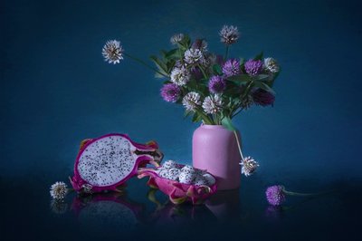 Moody Dragon Fruit Blooms by Lydia Jacobs