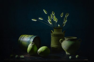 Rustic Green Still Life by Lydia Jacobs
