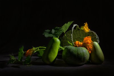 Vibrant Harvest Still Life by Lydia Jacobs
