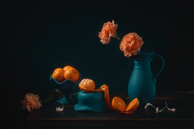 Vibrant Oranges Still Life by Lydia Jacobs