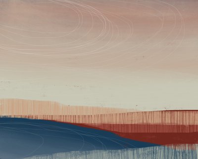 Abstract Desert Sunset by MANSI SAXENA