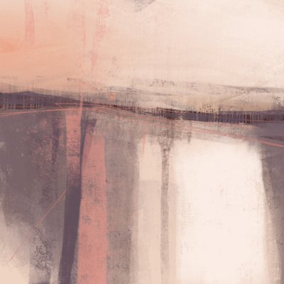 Blush Horizon Abstract by MANSI SAXENA