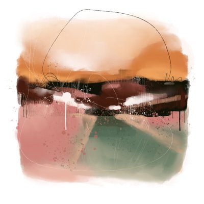 Soft Abstract Horizon by MANSI SAXENA