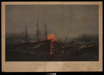 The US Frigate Sabine, Rescuing a Battalion of US Marines from the Transport Governor. On the 2nd Nov 1861 off the Coast of South Carolina by M. F. H. De & Parsons Charles Haas