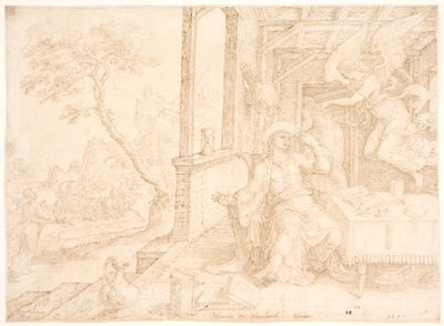 An Angel Appears to Philip by Maarten van Heemskerck