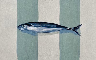 Blue Fish Stripes by Madison Phipps