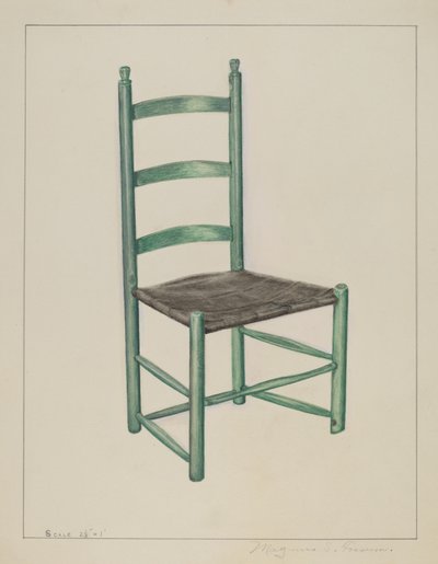 Ladder Back Chair - Called Jolting Chair by Magnus S. Fossum