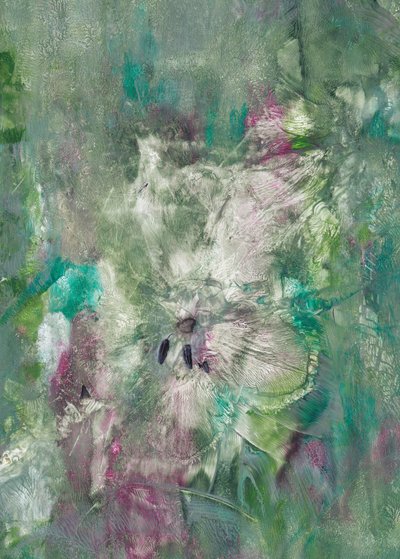 Abstract Green Bloom by Maira Ribena