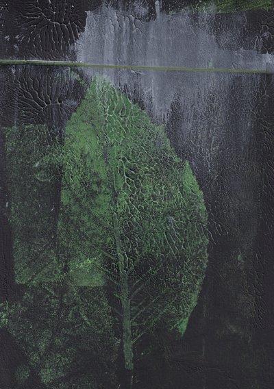 Abstract Green Leaf by Maira Ribena