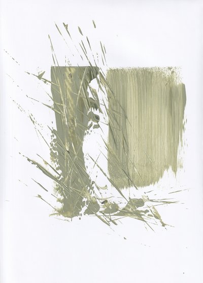 Abstract Green Strokes by Maira Ribena