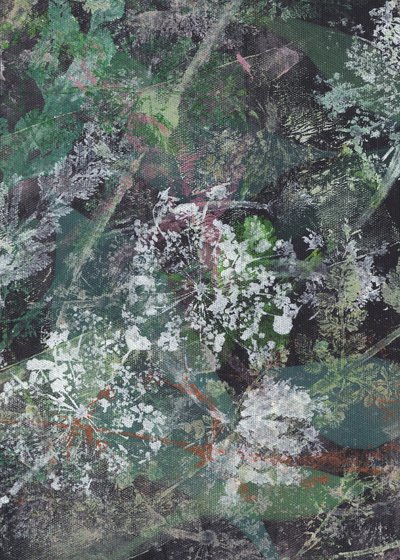 Dark Floral Abstract by Maira Ribena