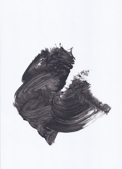 Dynamic Black Abstract by Maira Ribena