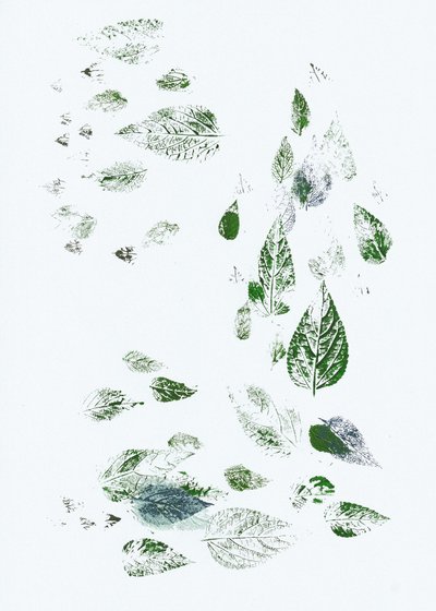Falling Green Leaves by Maira Ribena
