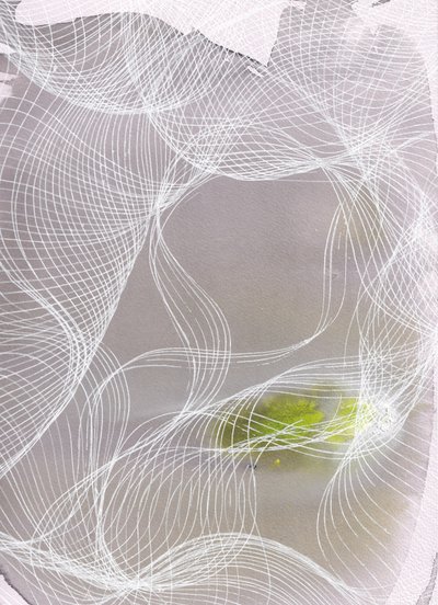 Flowing Lines Green by Maira Ribena