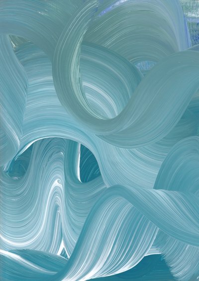 Fluid Blue Waves by Maira Ribena
