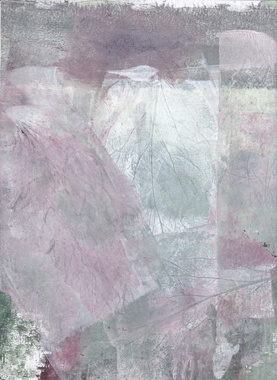 Soft Muted Leaf Abstract by Maira Ribena