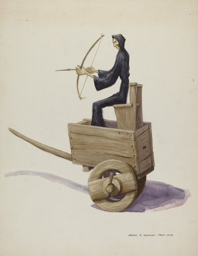Death Figure and Cart by Majel G. Claflin