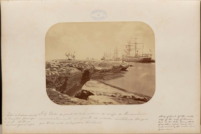 Study of the Inner Side of the Reef of Pernambuco Directly Opposite the City Showing Blocks that Have Been Undermined and Fallen by Marc Ferrez