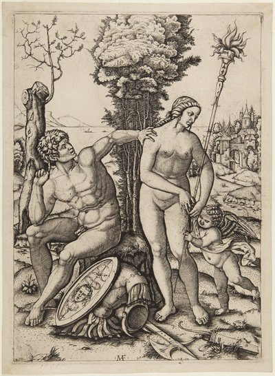 Mars, Venus, and Cupid by Marcantonio Raimondi