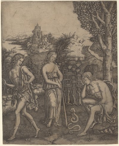 Serpent Speaking to a Young Man by Marcantonio Raimondi